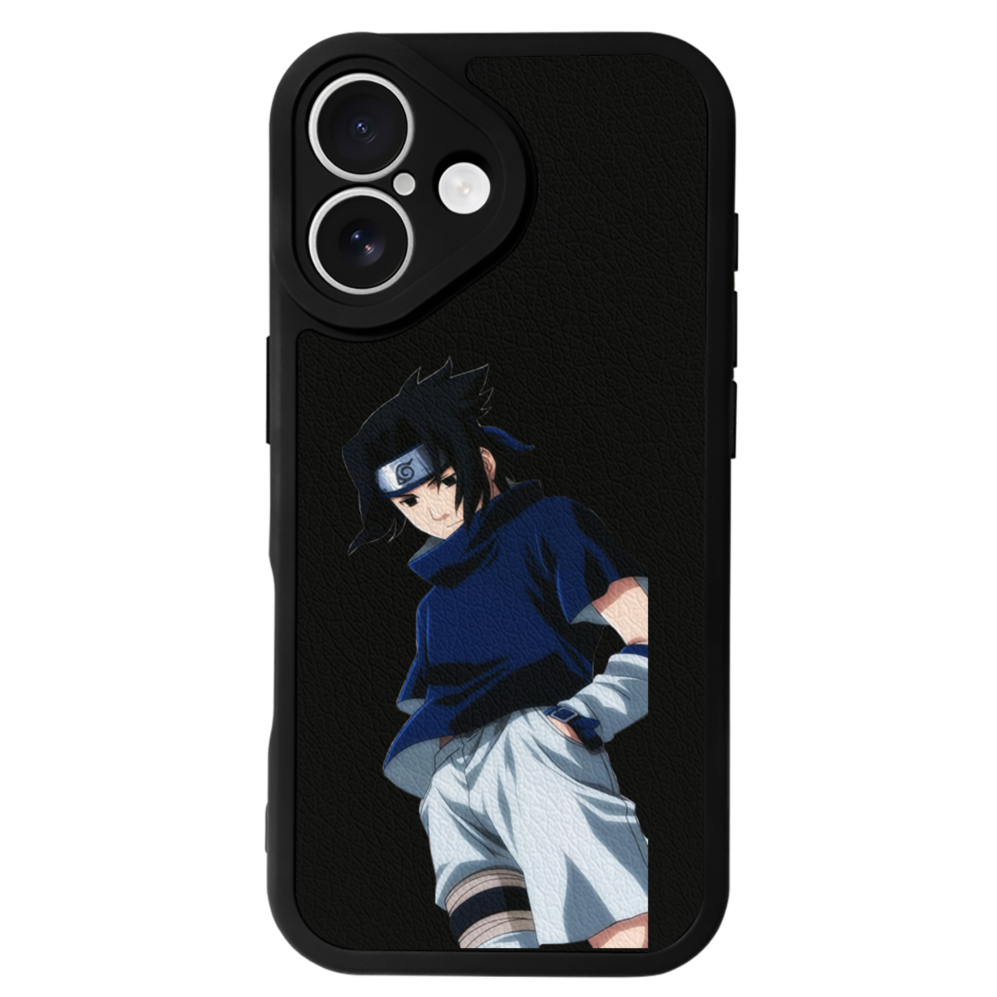 （画像用） NARUTO -ナルト- うちは サスケ Uchiha Sasuke 【iPhone 16シリーズ対応】シリコンスマホケース（レザー調） 材質：シリコン